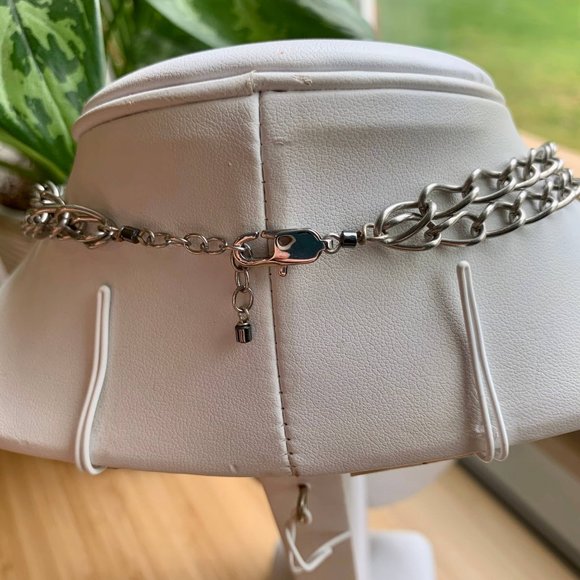 Blue jade & hematite necklace - Picture 5 of 5